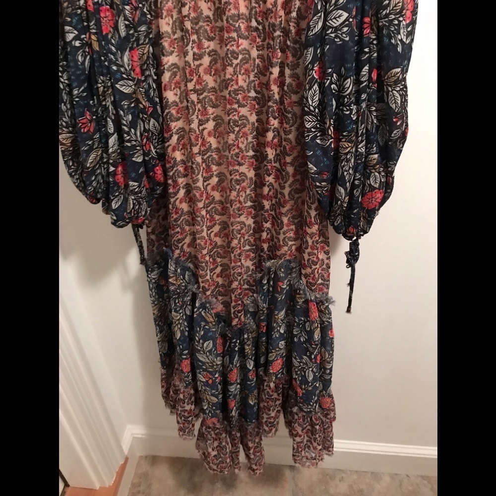 NWT Free People Estelle XS Dress Navy print - Picture 12 of 12